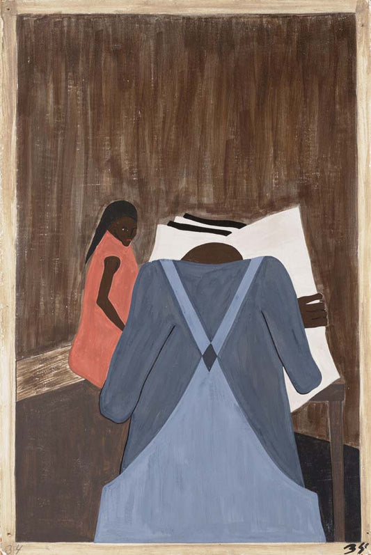 Jacob Lawrence - The Negro press was also influential ,vintage art, modern poster print
