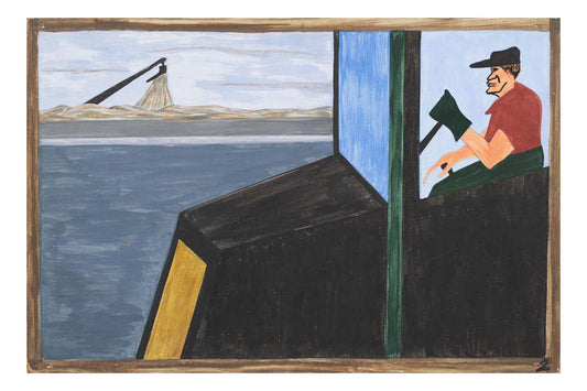 Jacob Lawrence - The World War had caused a great shortage in Northern industry and also citizens of foreign countries were returning home, 16x12" (A3) Poster Print