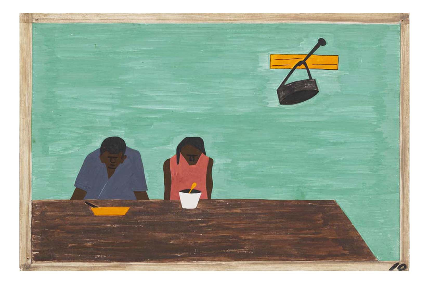 Jacob Lawrence - They were very poor, 16x12" (A3) Poster Print