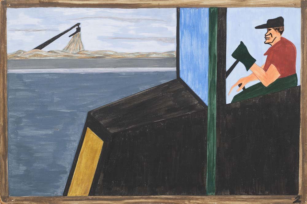 Jacob Lawrence - War had caused a great shortage in Northern industry vintage art, A3 (16x12")  Poster Print 