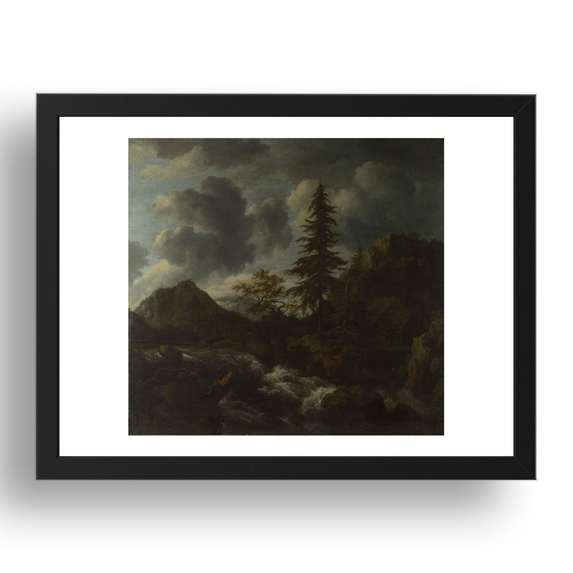 Jacob van Ruisdael: A Torrent in a Mountainous Landscape, Poster in 17x13"(A3) Frame