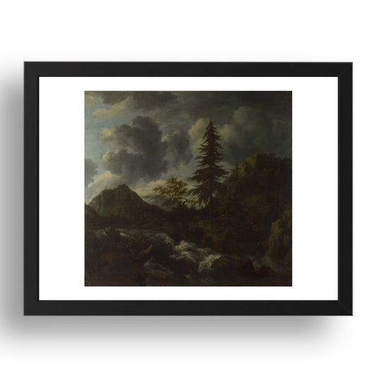 Jacob van Ruisdael: A Torrent in a Mountainous Landscape, Poster in 17x13"(A3) Frame