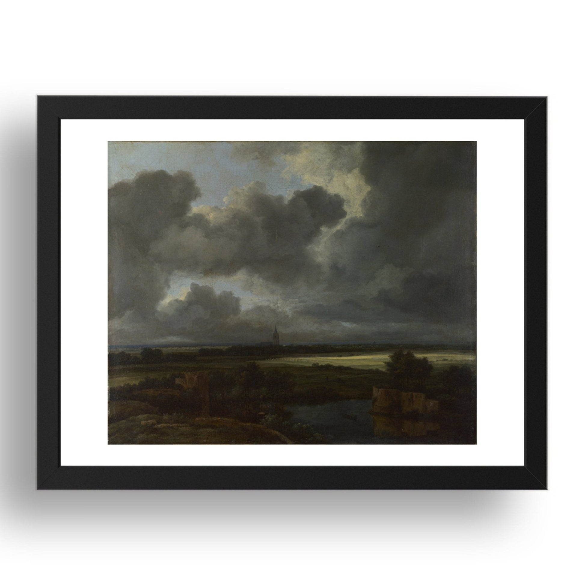 Jacob van Ruisdael: An Extensive Landscape with Ruins, Poster in 17x13"(A3) Frame