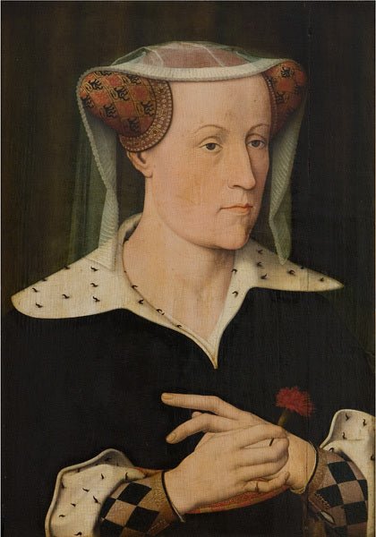 Jacoba of Bavaria, Countess of Holland and Zeeland, 1490-1556, vintage artwork by Jan Mostaert, A3 (16x12") Poster Print