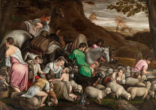 Jacob's Journey, vintage artwork by Francesco Bassano  the Younger, A3 (16x12") Poster Print