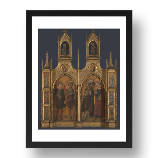 Jacopo di Antonio (Master of Pratovecchio): Pratovecchio Altarpiece, Poster in 17x13"(A3) Frame