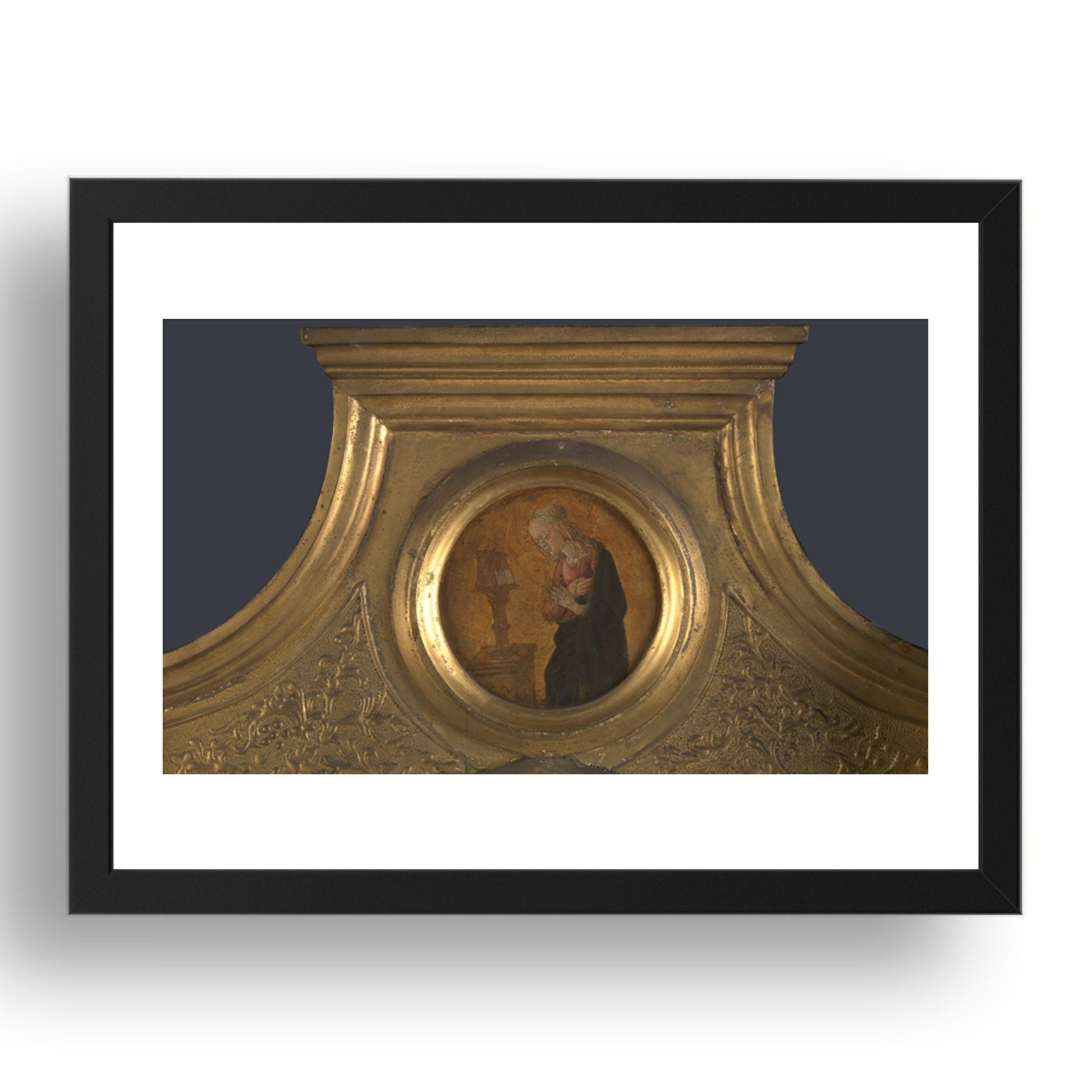 Jacopo di Antonio (Master of Pratovecchio): The Annunciate Virgin: Frame Roundel (right), Poster in 17x13"(A3) Frame