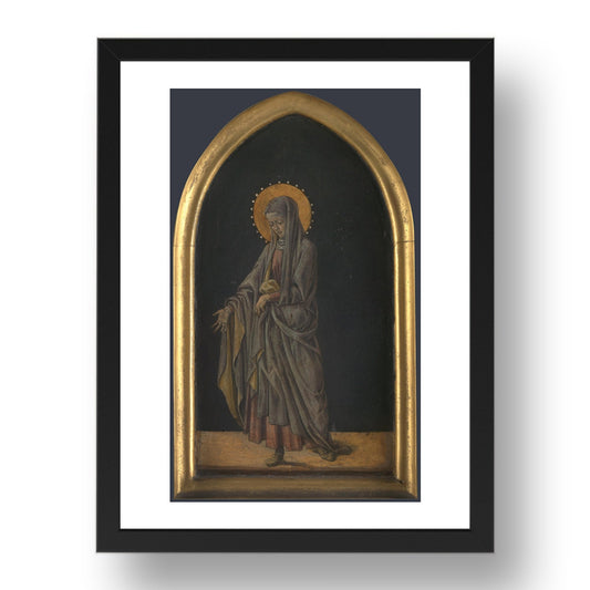 Jacopo di Antonio (Master of Pratovecchio): The Virgin: Altarpiece Pinnacle (left), Poster in 17x13"(A3) Frame