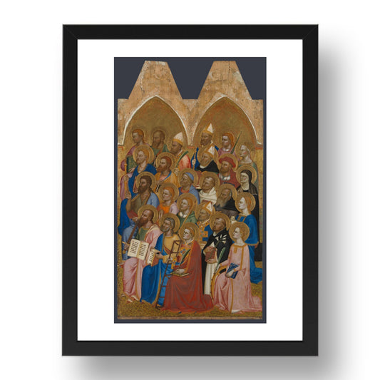 Jacopo di Cione and workshop: Adoring Saints: Right Main Tier Panel, Poster in 17x13"(A3) Frame