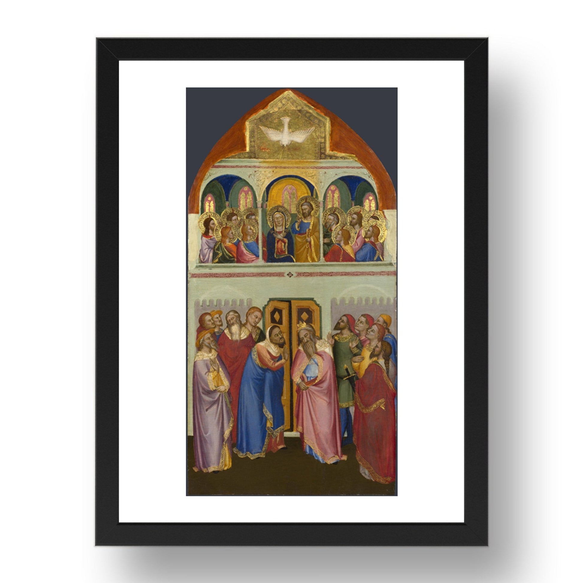 Jacopo di Cione and workshop: Pentecost, Poster in 17x13"(A3) Frame