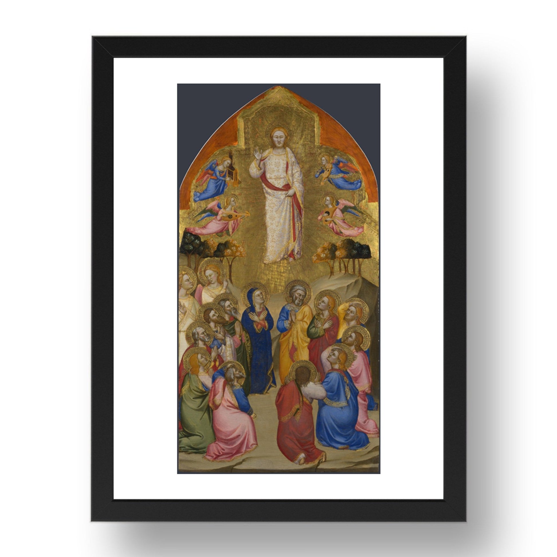 Jacopo di Cione and workshop: The Ascension, Poster in 17x13"(A3) Frame