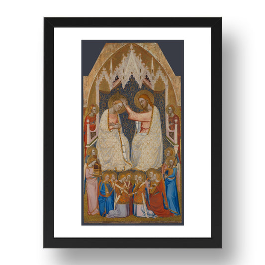 Jacopo di Cione and workshop: The Coronation of the Virgin: Central Main Tier Panel, Poster in 17x13"(A3) Frame