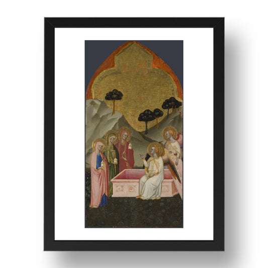 Jacopo di Cione and workshop: The Maries at the Sepulchre, Poster in 17x13"(A3) Frame
