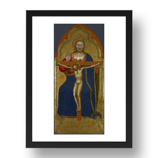Jacopo di Cione and workshop: The Trinity: Central Pinnacle Panel, Poster in 17x13"(A3) Frame