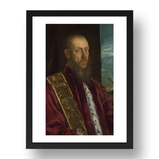 Jacopo Tintoretto: Portrait of Vincenzo Morosini, Poster in 17x13"(A3) Frame