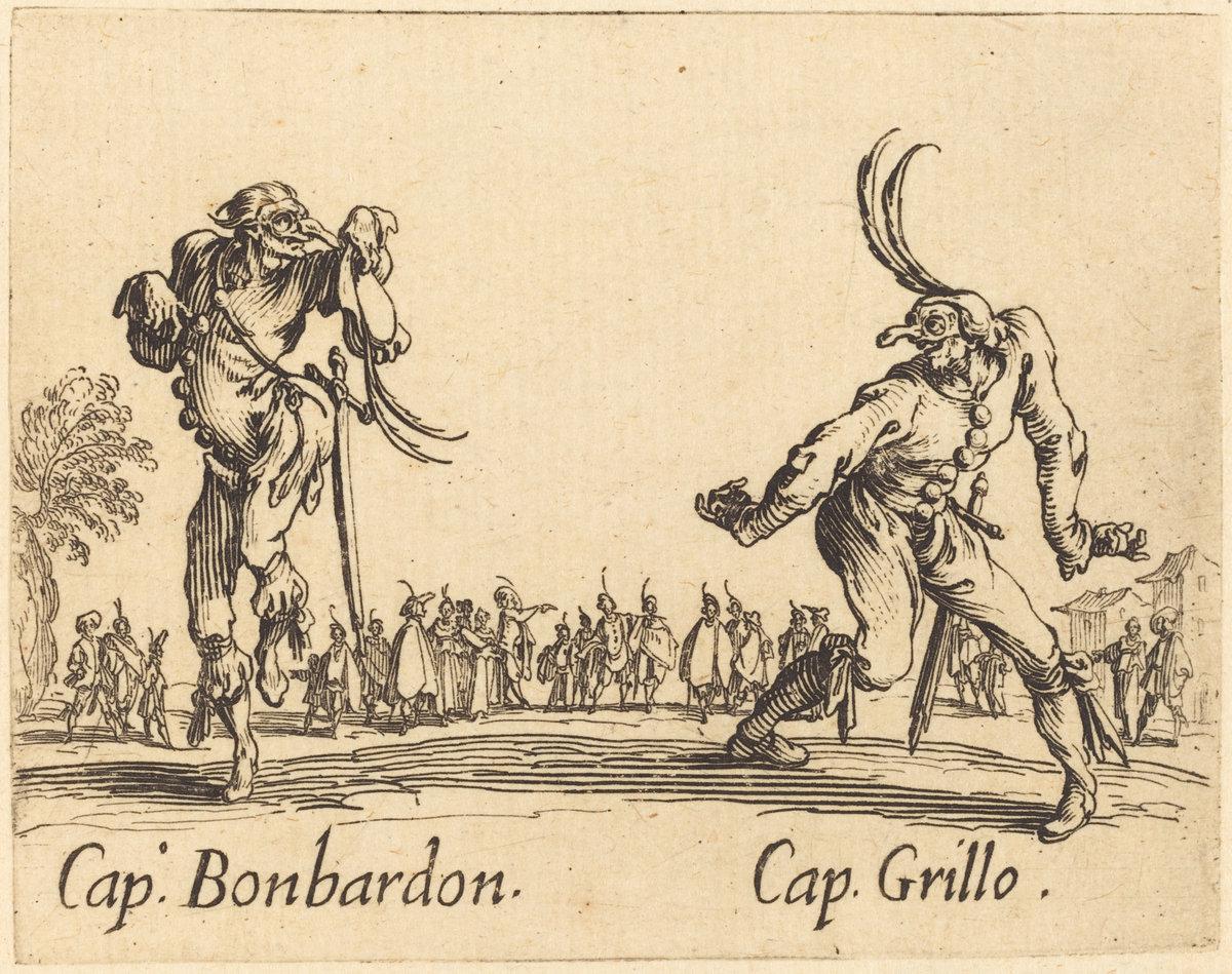 Jacques Callot:Cap. Bonbardon and Cap. Grillo,16x12"(A3) Poster