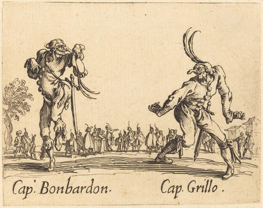 Jacques Callot:Cap. Bonbardon and Cap. Grillo,16x12"(A3) Poster