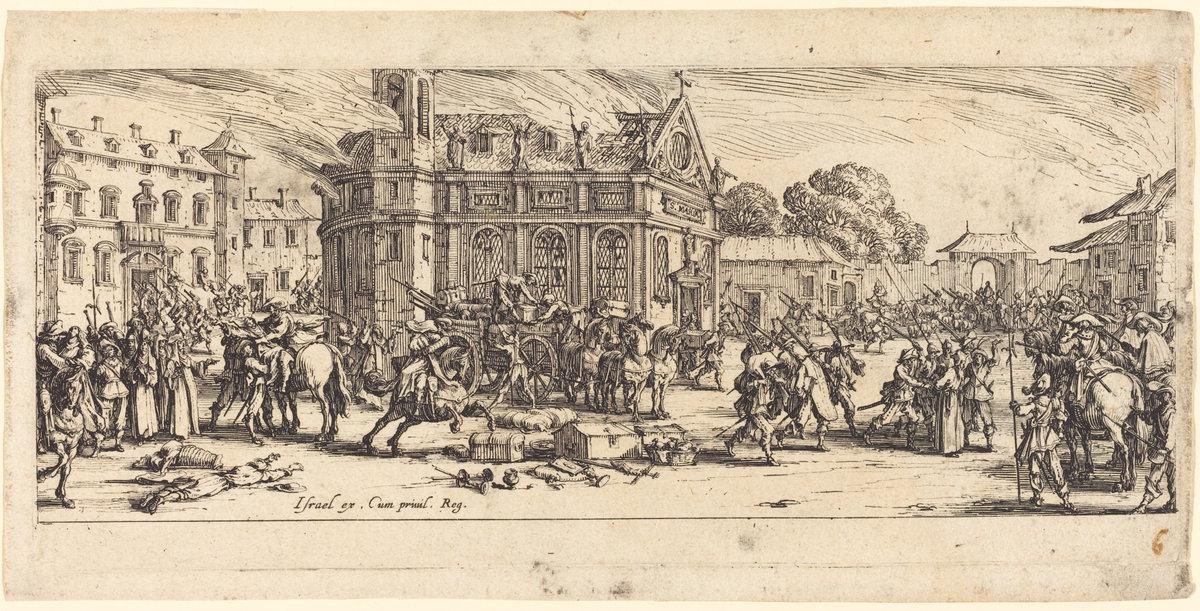 Jacques Callot:Destruction of a Convent,16x12"(A3) Poster