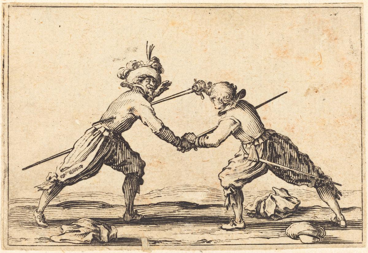 Jacques Callot:Duel with Swords,16x12"(A3) Poster