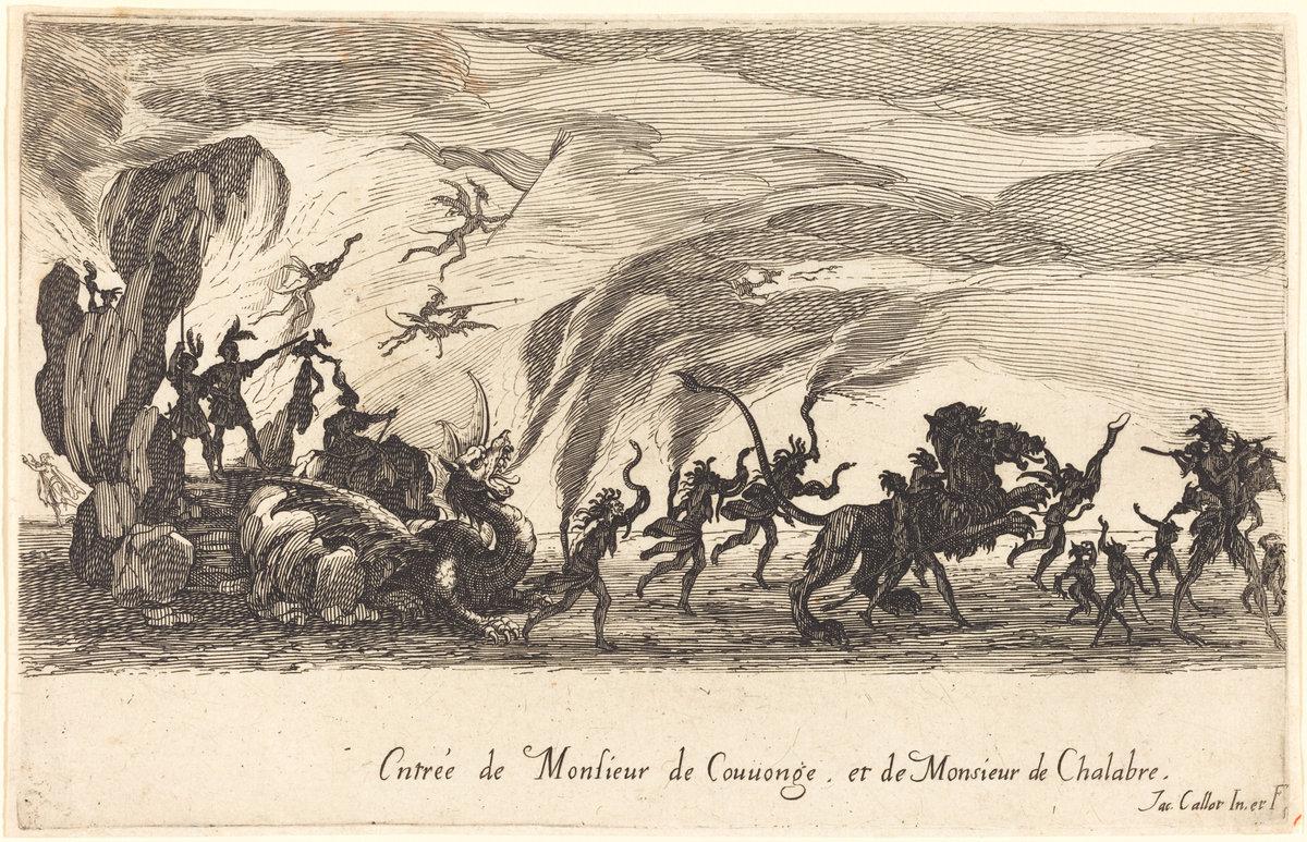 Jacques Callot:Entry of M. de Couvonge and M. de Chalabre,16x12"(A3) Poster
