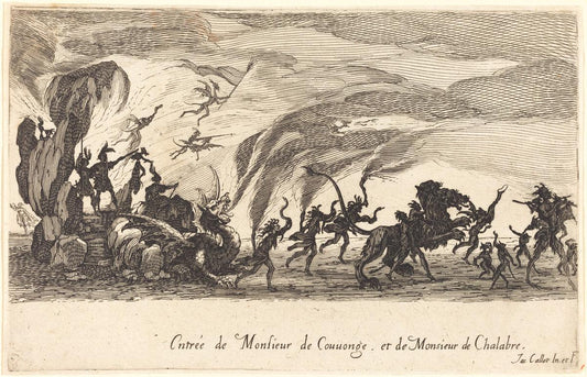 Jacques Callot:Entry of M. de Couvonge and M. de Chalabre,16x12"(A3) Poster