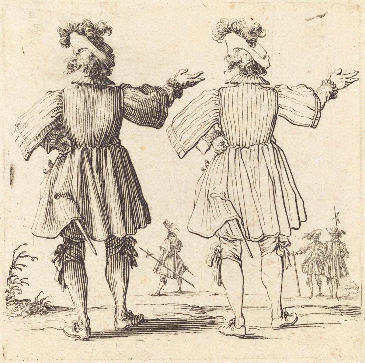 Jacques Callot:Officer with Plume, Seen from Behind,16x12"(A3) Poster
