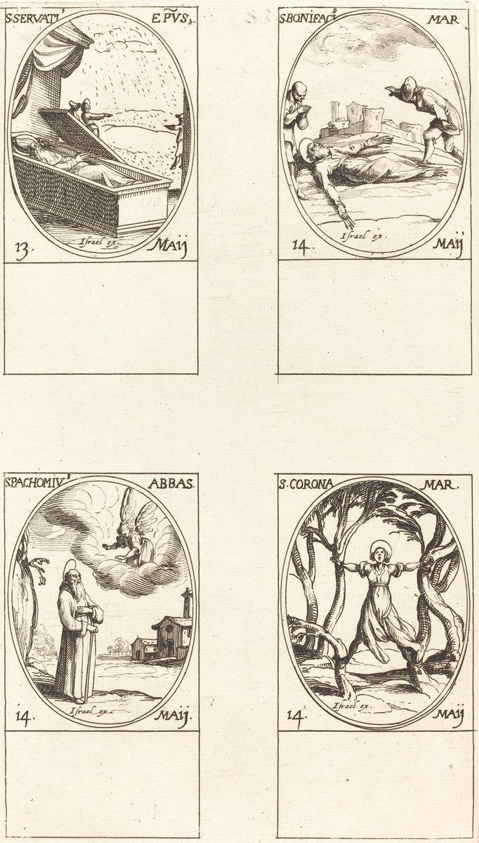 Jacques Callot:St. Servatius; St. Boniface; St. Pachomius; S,16x12"(A3) Poster