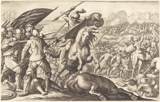 Jacques Callot:The Defeat of the Turkish Cavalry,16x12"(A3) Poster