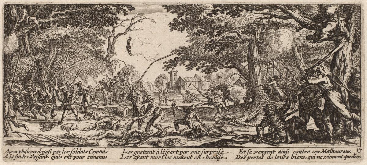 Jacques Callot:The Peasants Avenge Themselves,16x12"(A3) Poster
