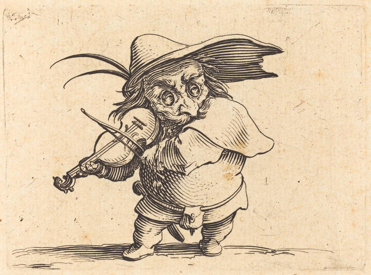 Jacques Callot:The Violin Player,16x12"(A3) Poster