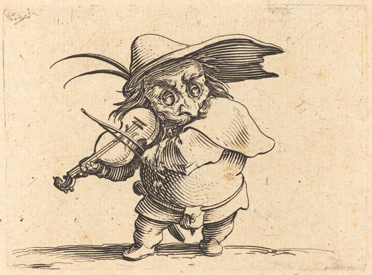 Jacques Callot:The Violin Player,16x12"(A3) Poster