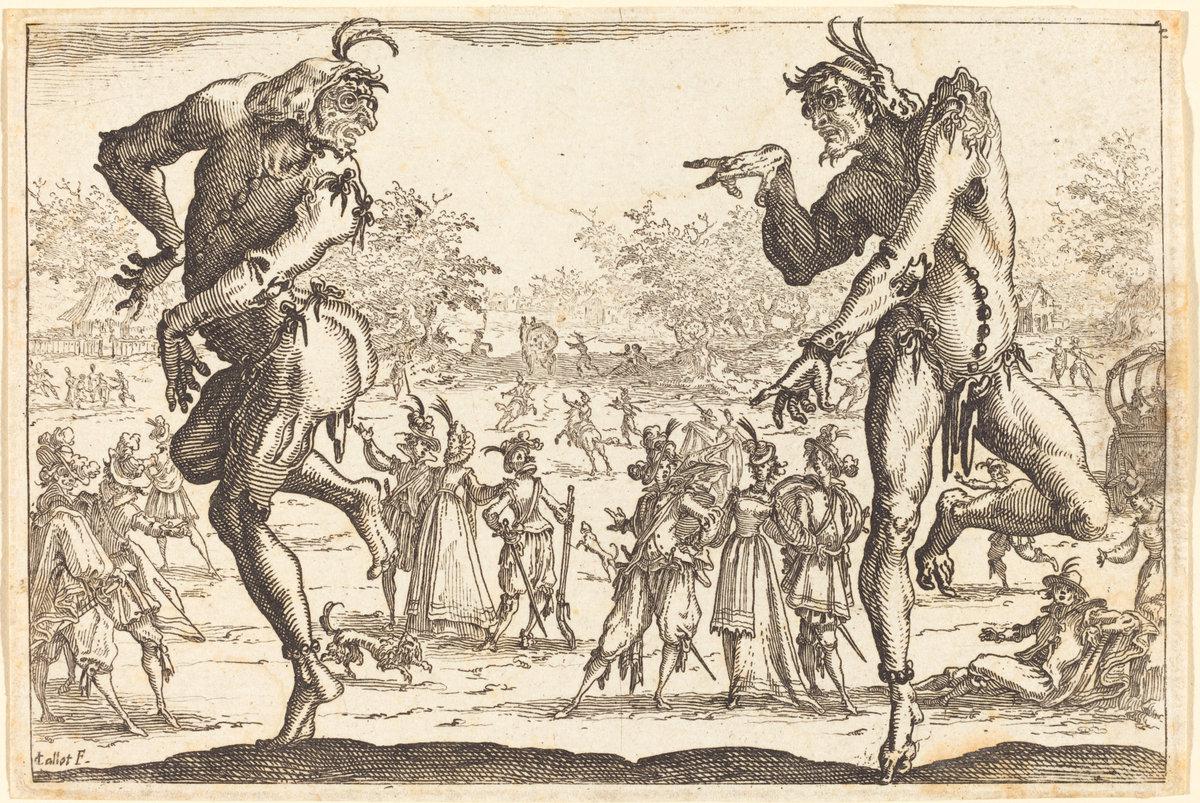 Jacques Callot:Two Zanni,16x12"(A3) Poster