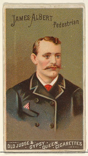 :James Albert Pedestrian from the Goodwin Champion series for Old Judge and Gypsy Queen Cigarettes 1888, vintage artwork, 16x12"(A3) Poster Print