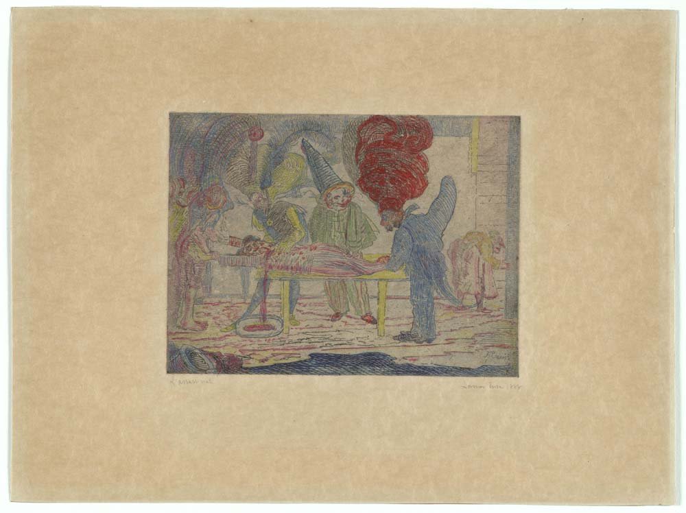 James Ensor - The Assassination, vintage art, A3 (16x12")  Poster Print 