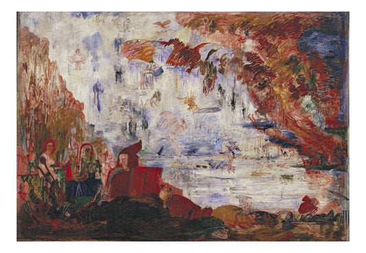 James Ensor - Tribulations of Saint Anthony, 16x12" (A3) Poster Print