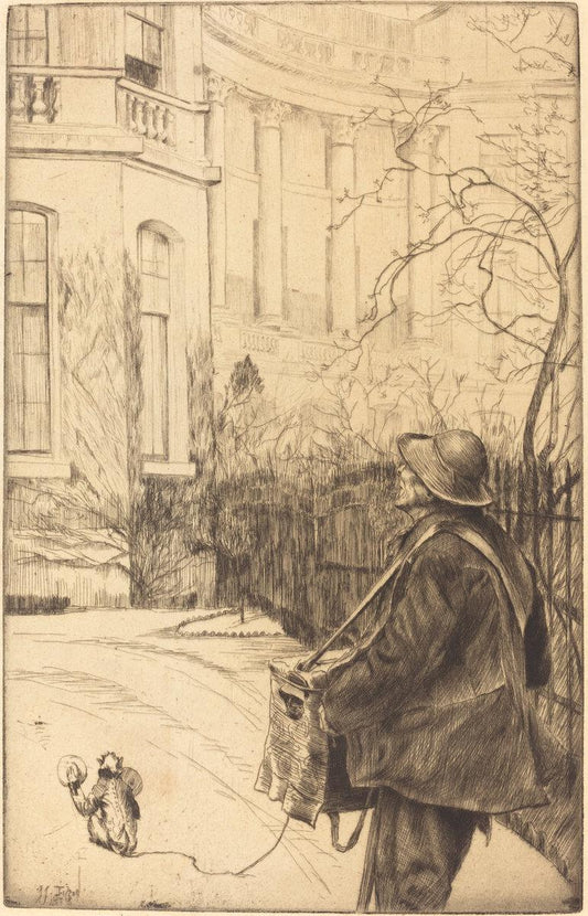 James Jacques Joseph Tissot:Le joueur d'orgue (The Organ Gri,16x12"(A3) Poster