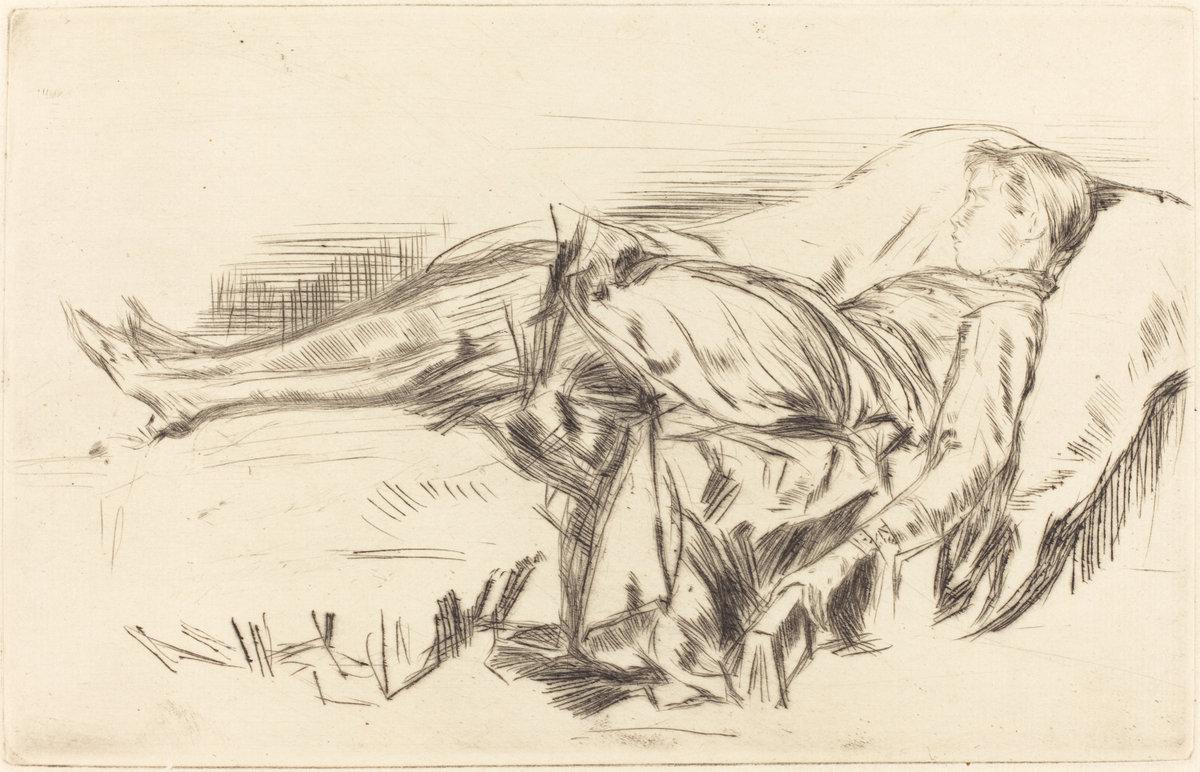 James McNeill Whistler:A Child on a Couch, No.2,16x12"(A3) Poster