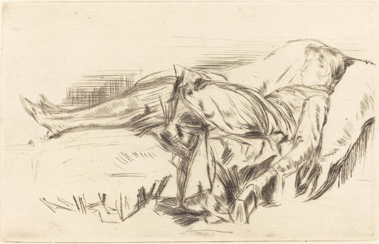 James McNeill Whistler:A Child on a Couch, No.2,16x12"(A3) Poster