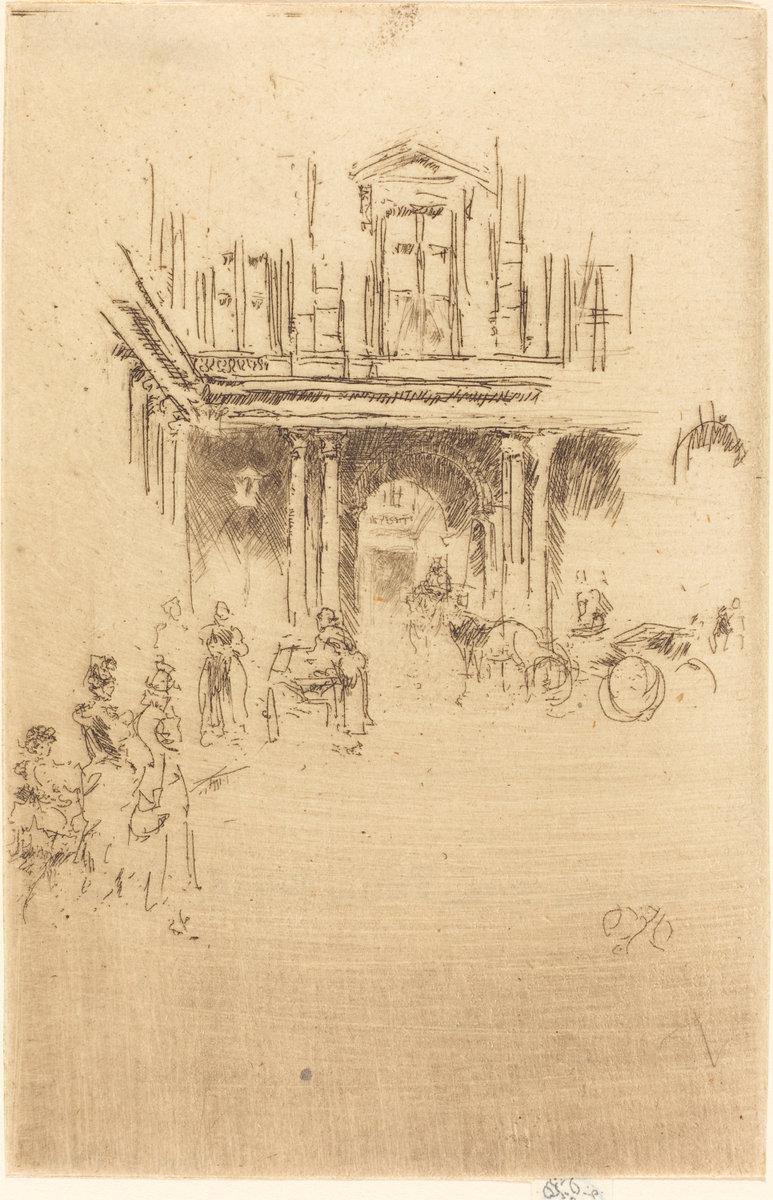 James McNeill Whistler:A Corner of the Palais Royal,16x12"(A3) Poster