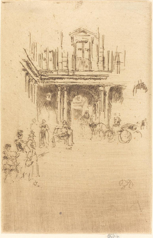James McNeill Whistler:A Corner of the Palais Royal,16x12"(A3) Poster