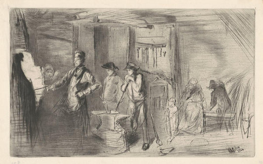 James McNeill Whistler:The Forge,16x12"(A3) Poster