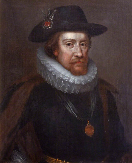 James VI, vintage artwork by Cornelis Janssen van Ceulen the Elder, 12x8" (A4) Poster