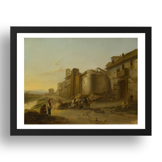 Jan Both: A View on the Tiber, Poster in 17x13"(A3) Frame