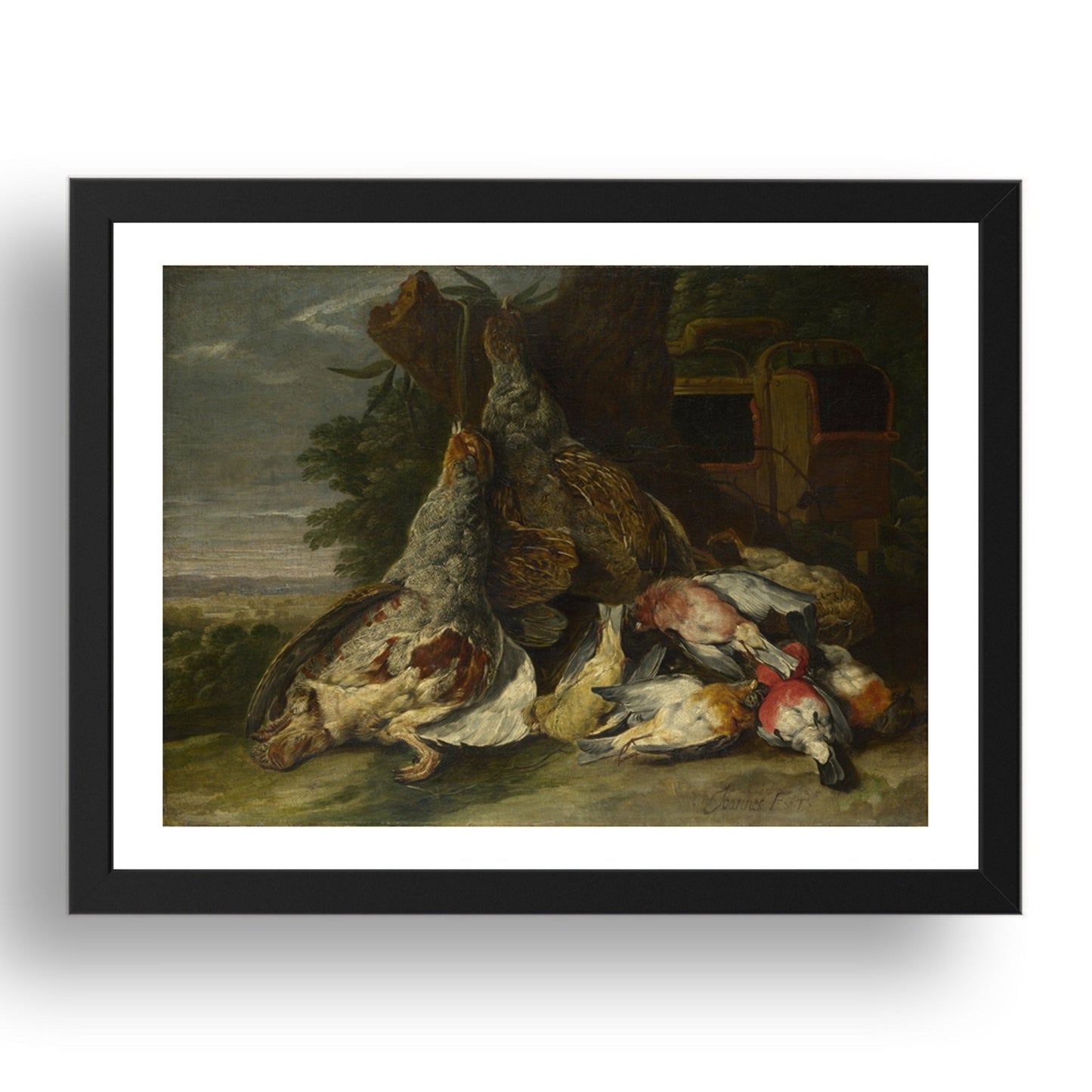 Jan Fyt: Dead Birds in a Landscape, Poster in 17x13"(A3) Frame