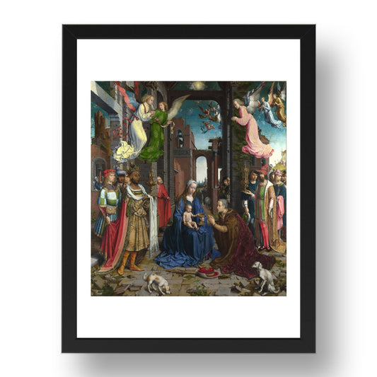 Jan Gossaert: The Adoration of the Kings, Poster in 17x13"(A3) Frame