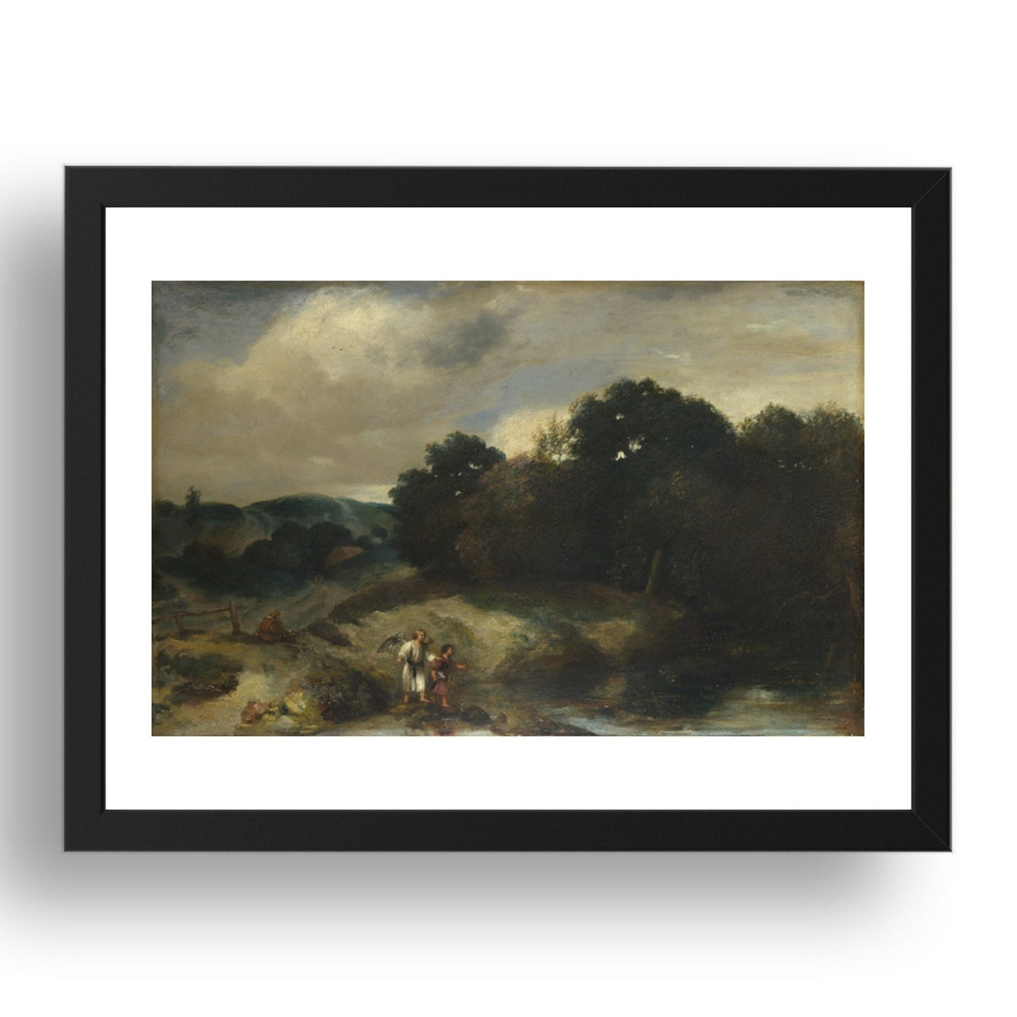 Jan Lievens: A Landscape with Tobias and the Angel, Poster in 17x13"(A3) Frame