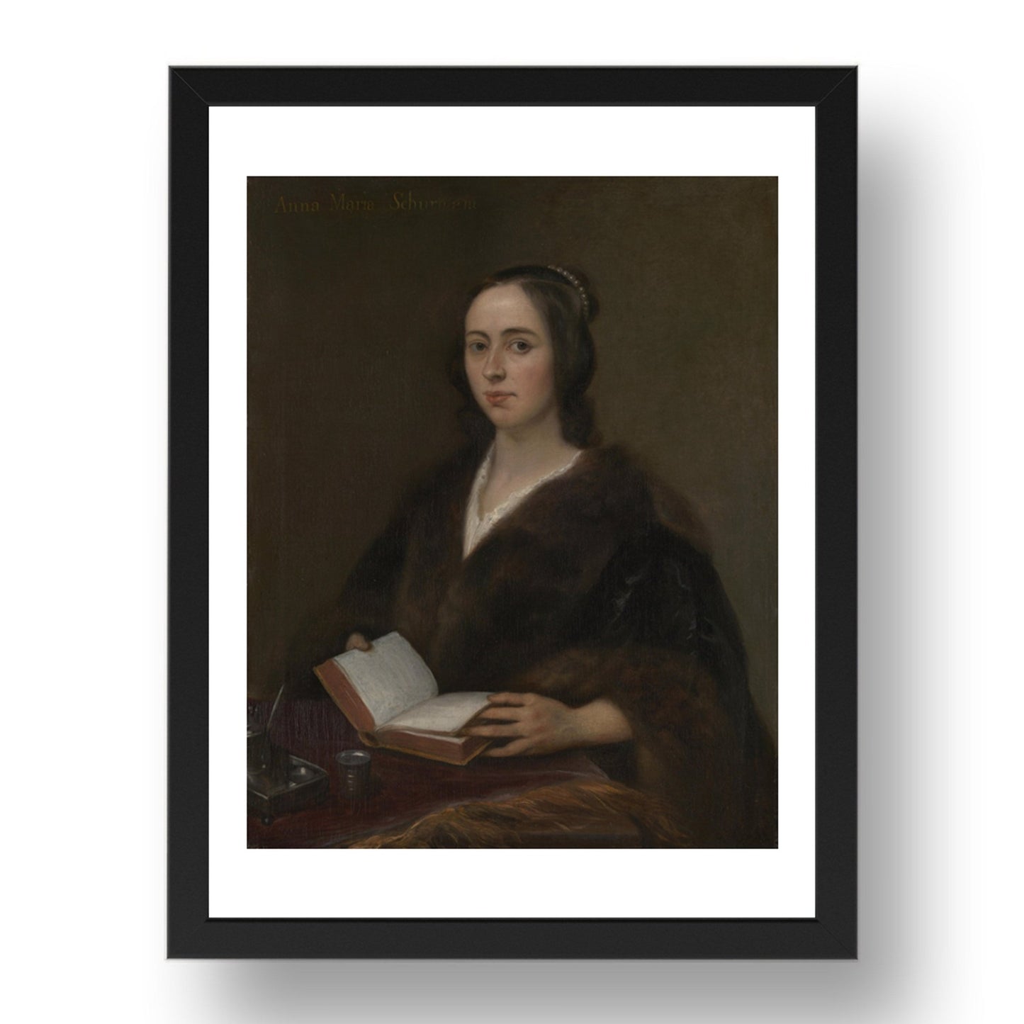 Jan Lievens: Portrait of Anna Maria van Schurman, Poster in 17x13"(A3) Frame