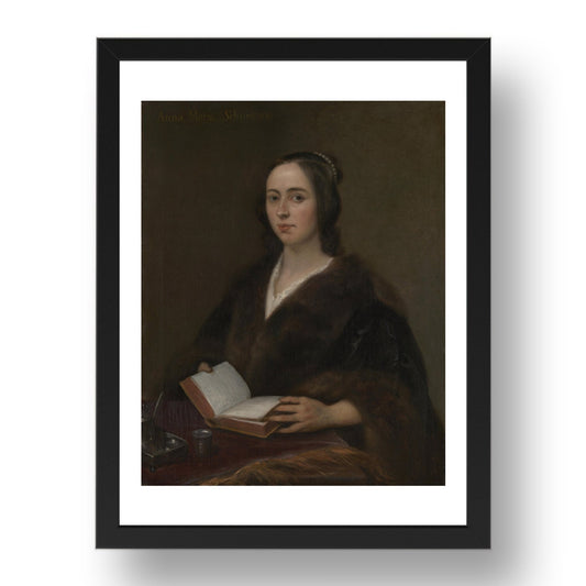 Jan Lievens: Portrait of Anna Maria van Schurman, Poster in 17x13"(A3) Frame