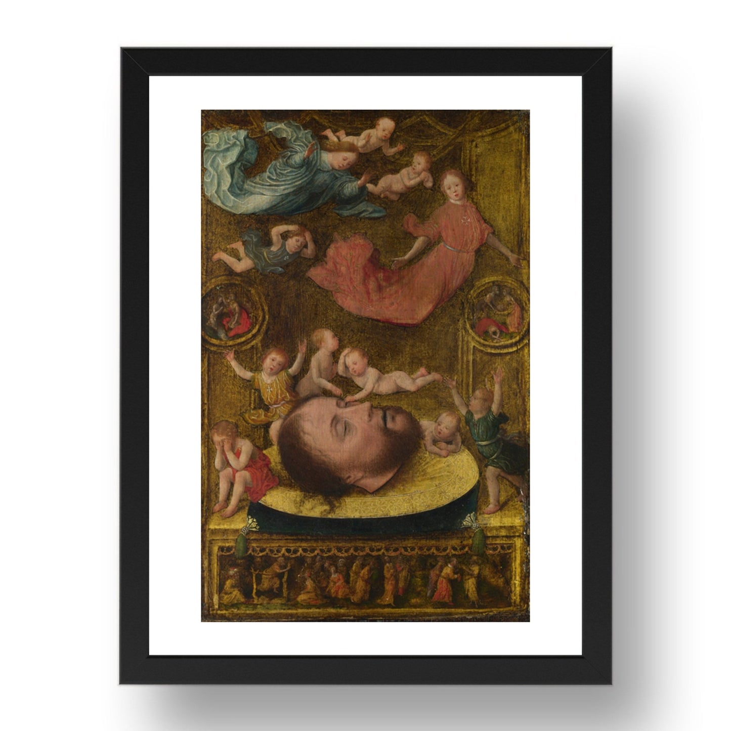Jan Mostaert: The Head of Saint John the Baptist, Poster in 17x13"(A3) Frame