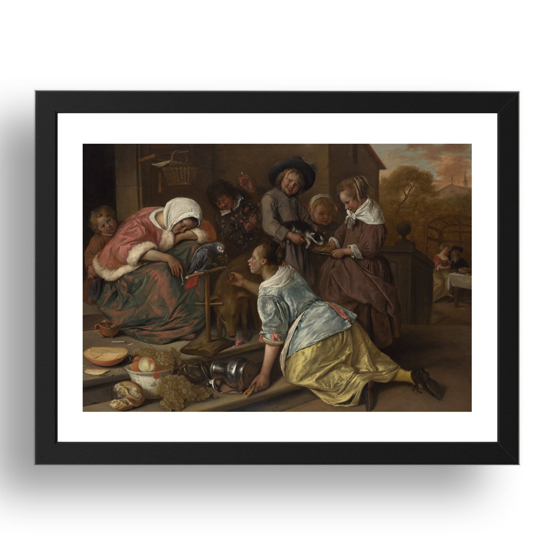 Jan Steen: The Effects of Intemperance, Poster in 17x13"(A3) Frame
